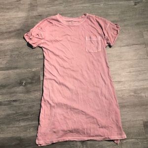 Pink t-shirt dress